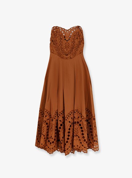 Charo Ruiz Ibiza Marlin Long Dress Brownsealce
