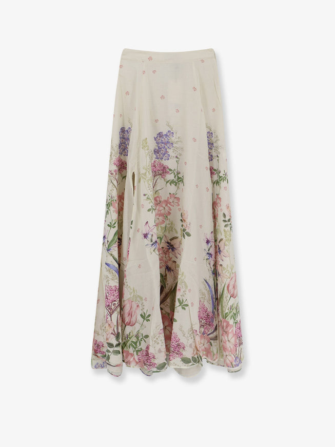 Charo Ruiz Ibiza Ventine Long Skirt Creambotanic