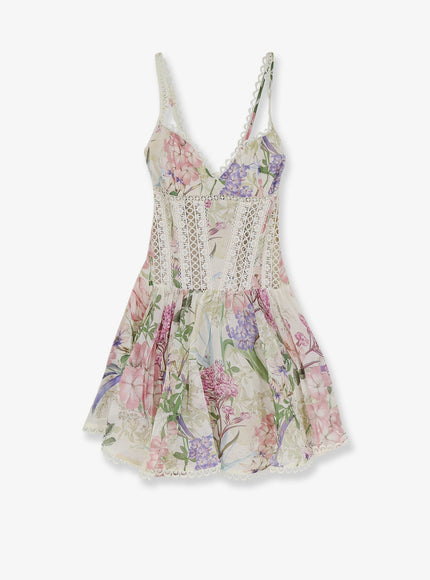 Charo Ruiz Ibiza Gardenia Mini Dress Creambotanic