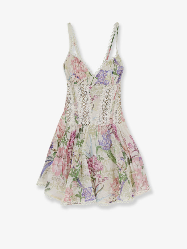 Charo Ruiz Ibiza Gardenia Mini Dress Creambotanic