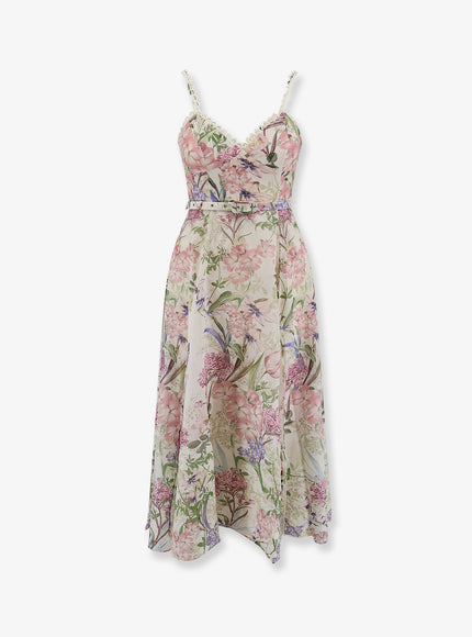 Charo Ruiz Ibiza Iraso Dress With Belt Creambotanic