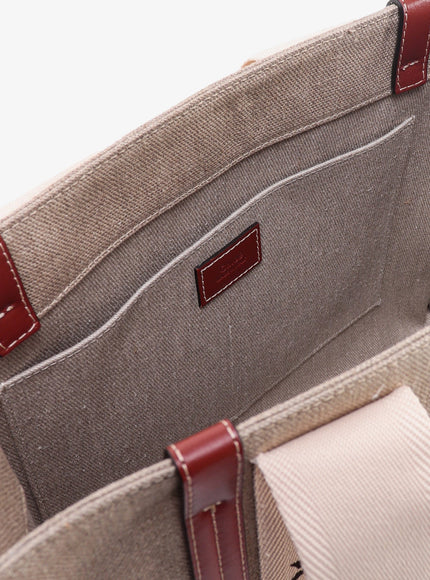 Chloe' Woody Linen Shoulder Bag