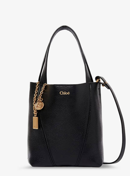 Chloe' Chloé Spin Leather Crossbody Bag Uni Black