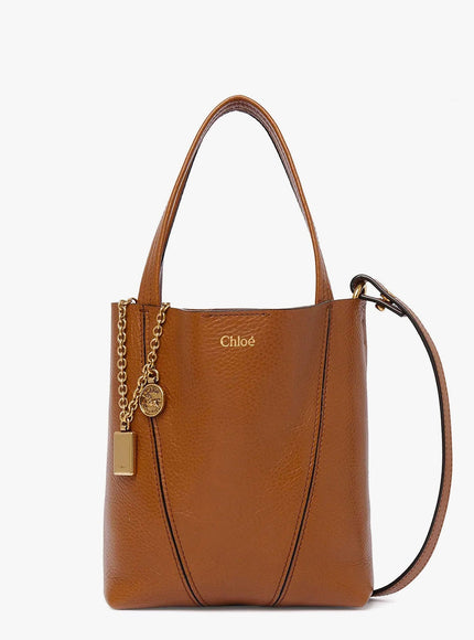 Chloe' Chloé Spin Leather Crossbody Bag Uni Clay Brown