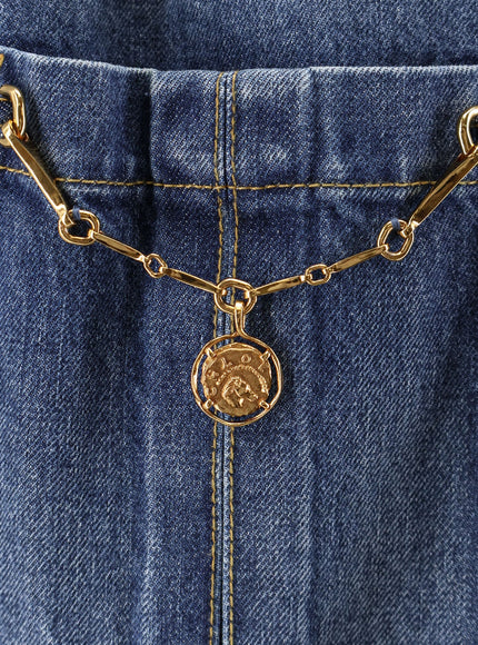 Chloe' Denim Jacket With Metal Details