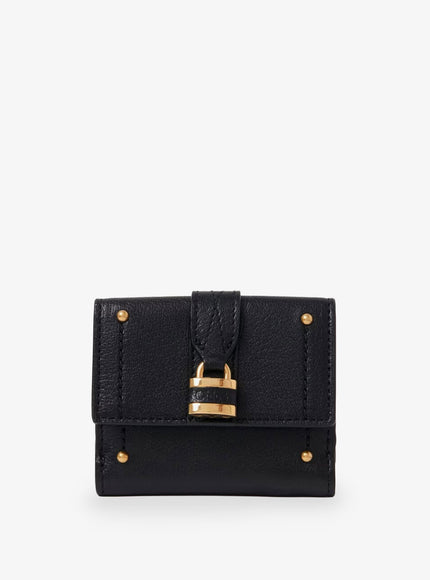 Chloe' Paddington Trifold Leather Wallet Uni Black