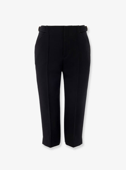 Chloe' Wool Capri Trousers Black