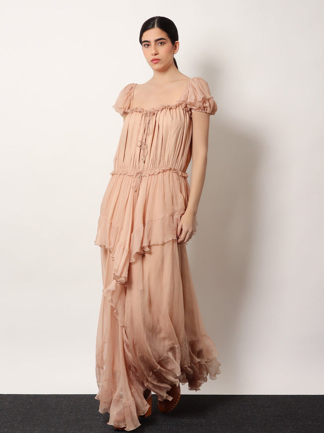Chloe' Silk Long Dress