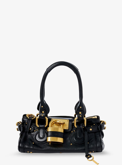 Chloe' Paddington Leather Shoulder Bag Uni Black