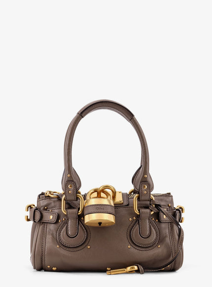 Chloe' Paddington Leather Shoulder Bag Uni Flannel Grey