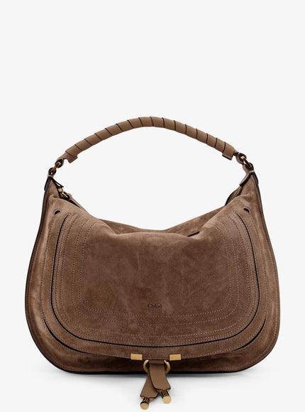 Chloe' Marcie Suede Shoulder Bag Uni Boyish Brown