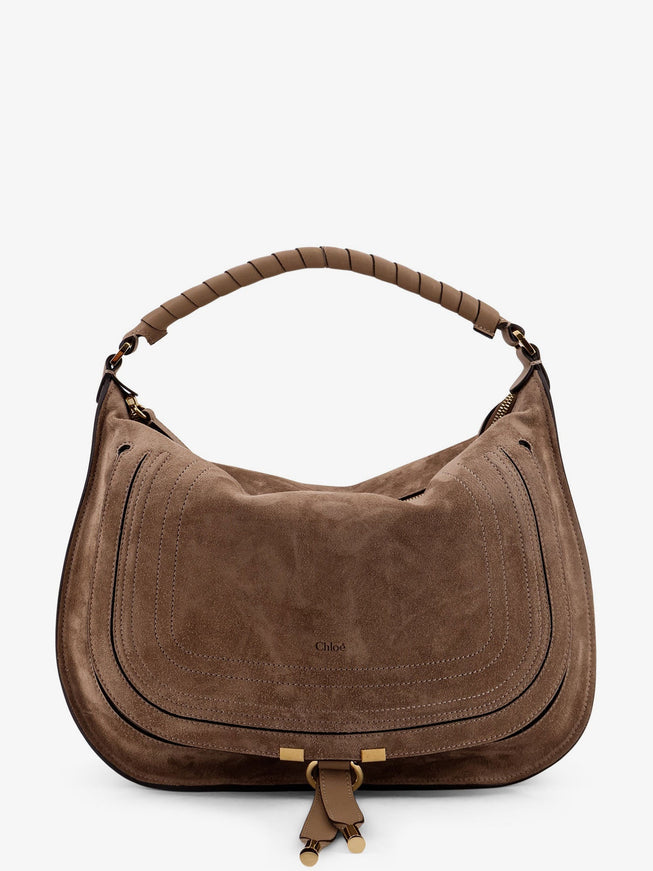 Chloe' Marcie Suede Shoulder Bag Uni Boyish Brown