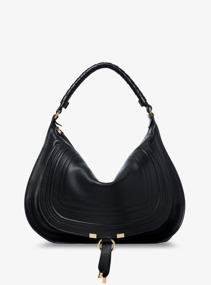 Chloe' Marcie Medium Leather Shoulder Bag Uni Black