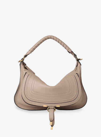 Chloe' Marcie Leather Shoulder Bag Uni Woodsmoke