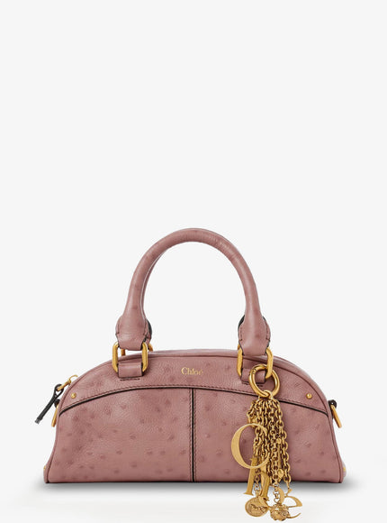 Chloe' Bowling Leather Crossbody Bag Uni Nougat