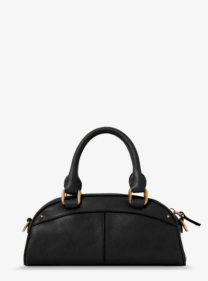 Chloe' Small Bowling Leather Crossbody Bag