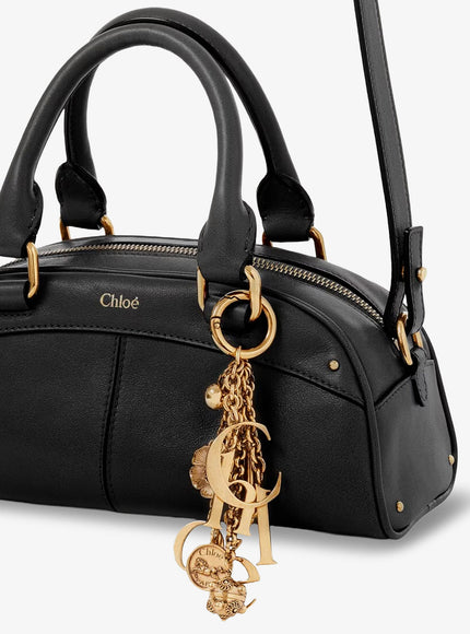Chloe' Small Bowling Leather Crossbody Bag