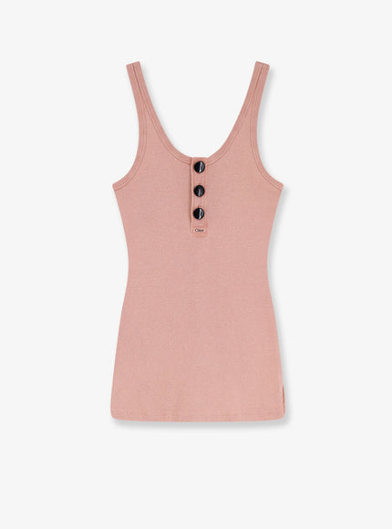 Chloe' Cotton Tank Top Coralsand