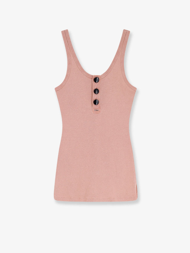 Chloe' Cotton Tank Top Coralsand