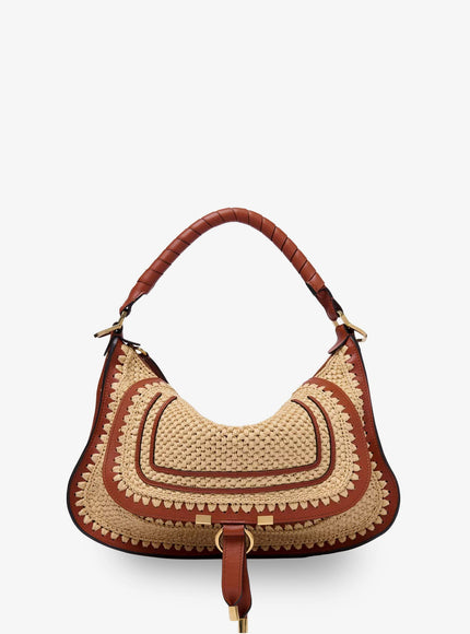 Chloe' Marcie Raffia Shoulder Bag Uni Claybrown