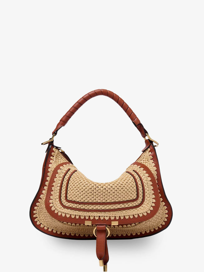 Chloe' Marcie Raffia Shoulder Bag Uni Claybrown