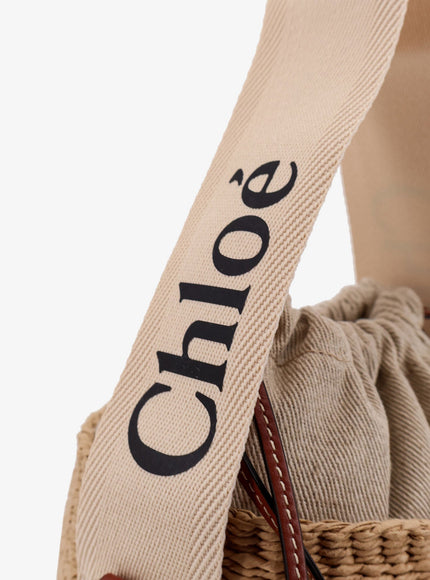 Chloe' Woody Raffia Bucket Bag
