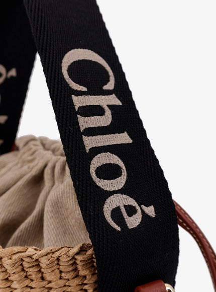 Chloe' Woody Raffia Bucket Bag