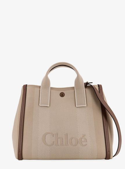 Chloe' Striped Jacquard Fabricchloé Carry Tote Bag