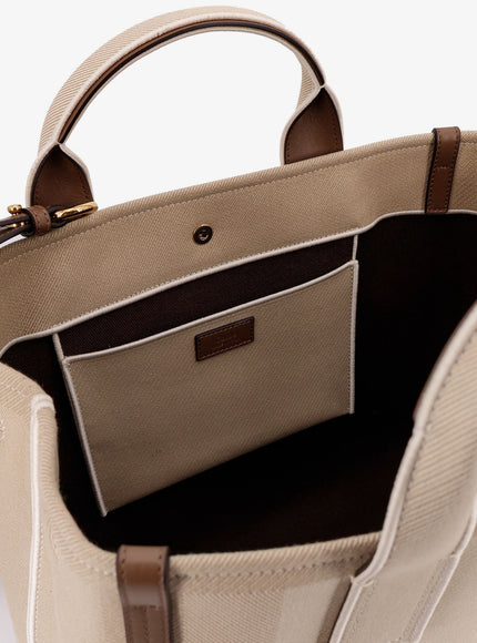 Chloe' Striped Jacquard Fabricchloé Carry Tote Bag