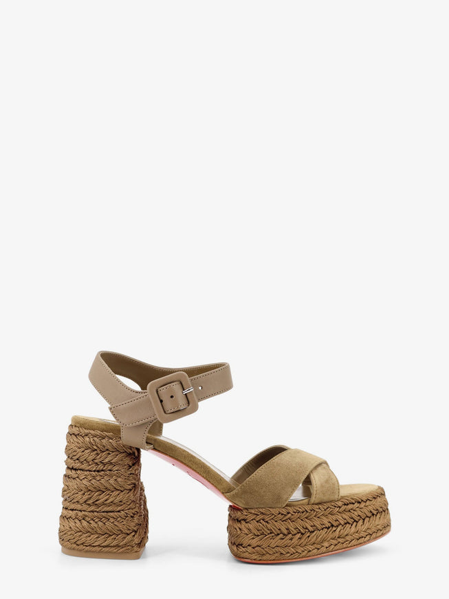 Christian Louboutin Calakala 85 Leather Sandals Bronzolinbronzo