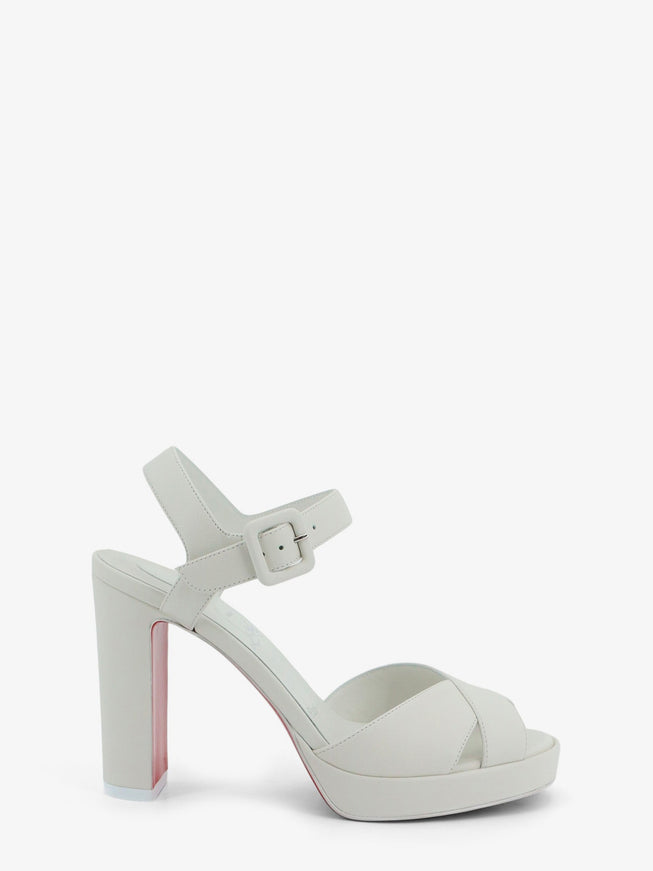 Christian Louboutin Cora Leather Sandals Biancolinbianco