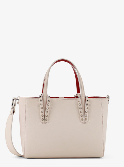 Christian Louboutin Cabata Shoulder Bag In Hammered Leather Uni Silver