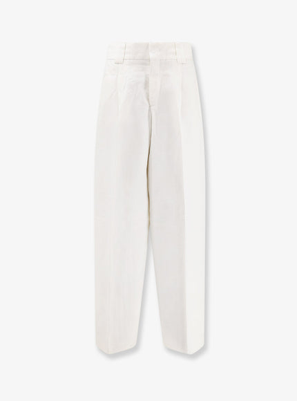 Closed Wendlyn Linen And Viscose Trousers Ivory