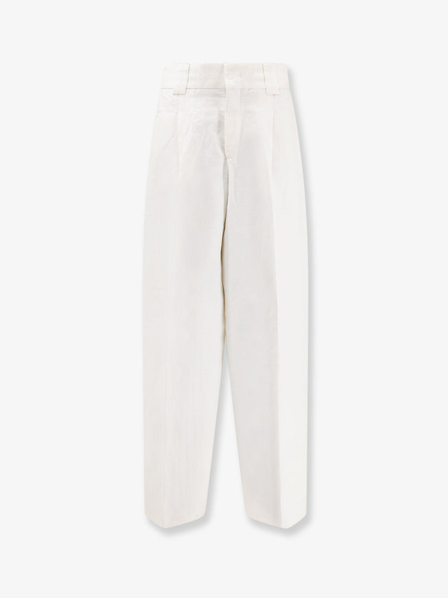 Closed Wendlyn Linen And Viscose Trousers Ivory