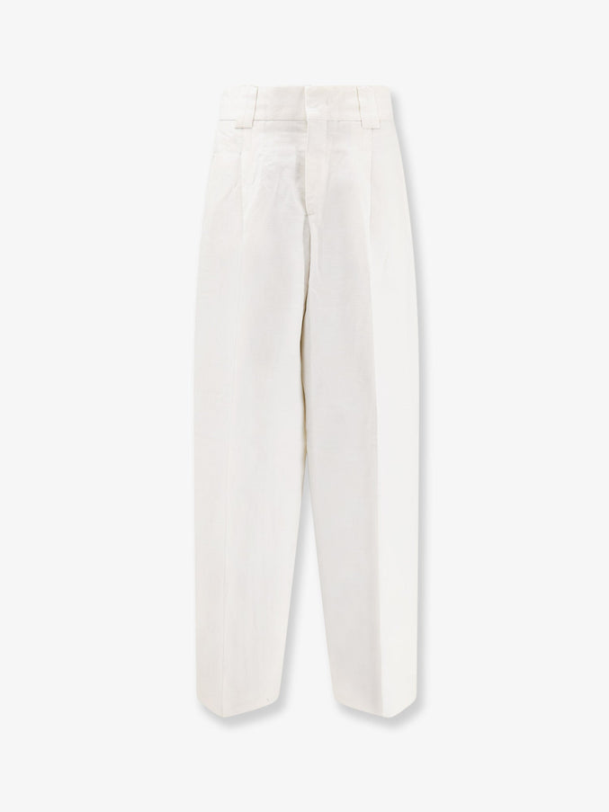Closed Wendlyn Linen And Viscose Trousers Ivory