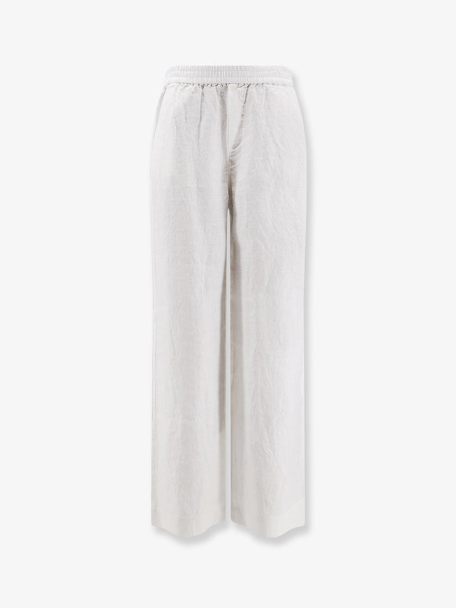 Closed Linen Trousers White
