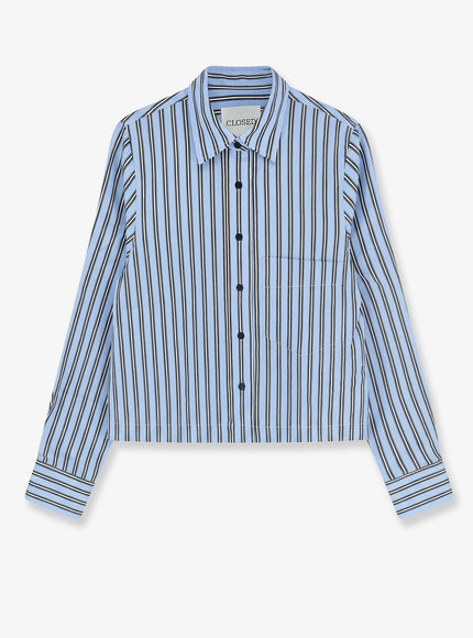 Closed Classic Cropped Shirt Skyblue