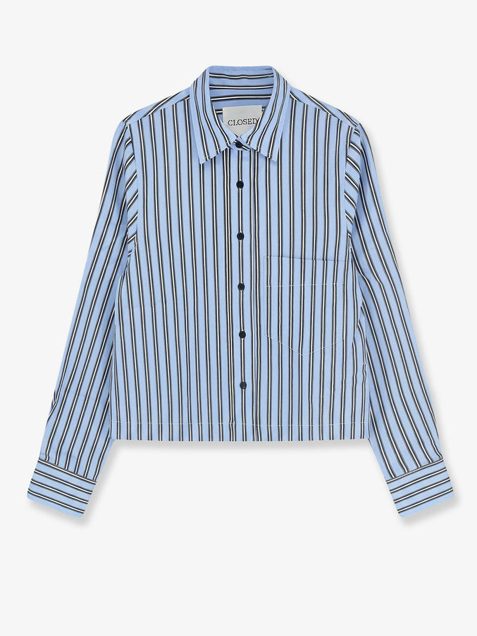 Closed Classic Cropped Shirt Skyblue
