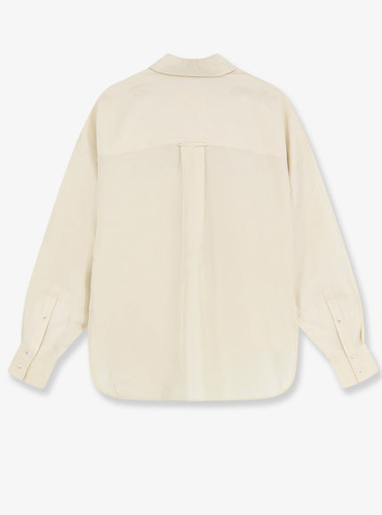 Closed Cropped Silk Shirt