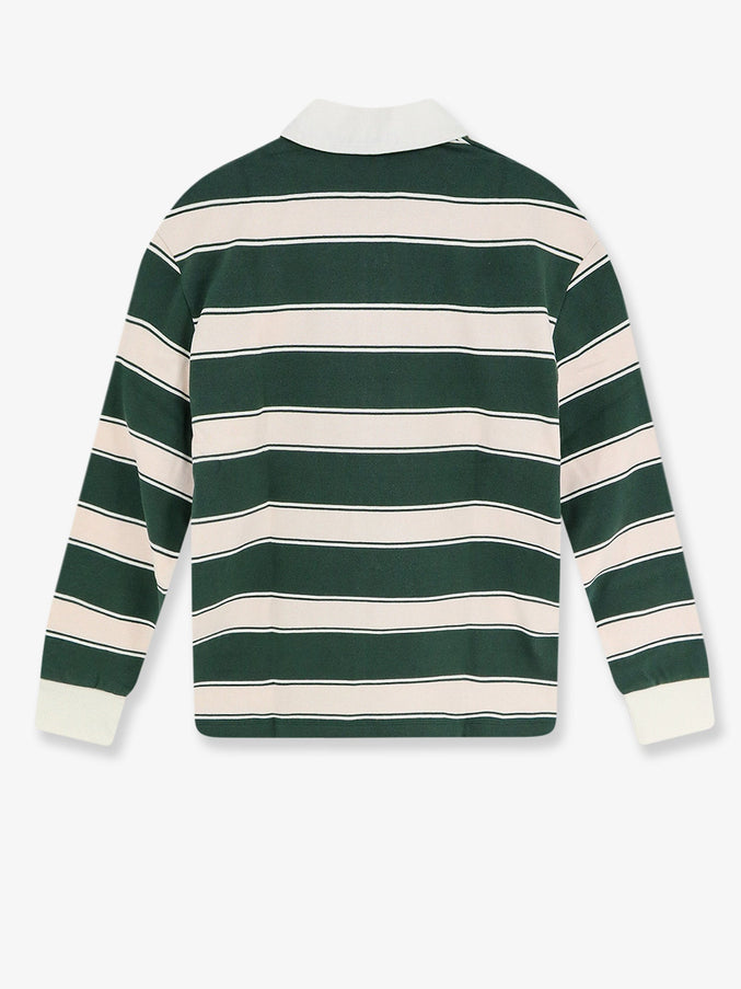 Closed Striped Cotton Rugby Polo Shirt
