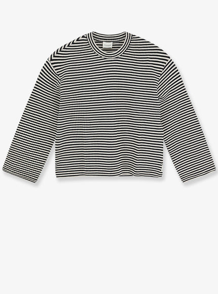 Closed Striped Cotton Sweater Black