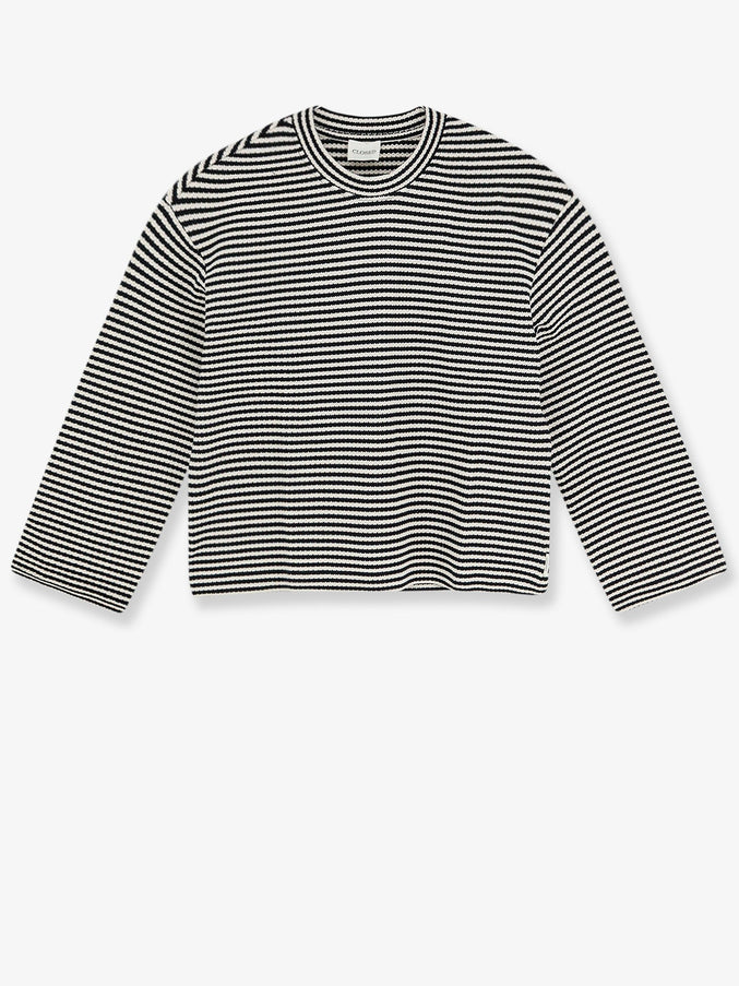 Closed Striped Cotton Sweater Black