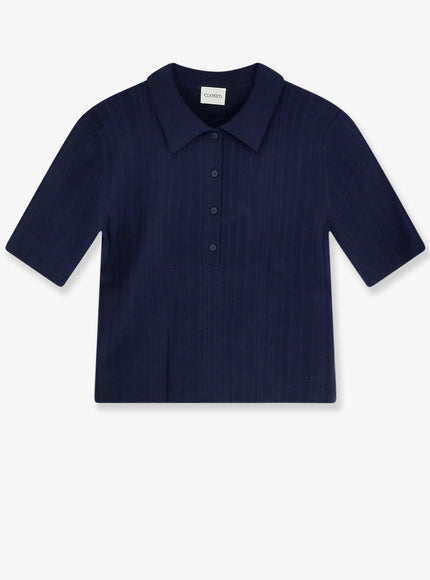 Closed Cotton, Cashmere And Wool Polo Shirt Dark Night