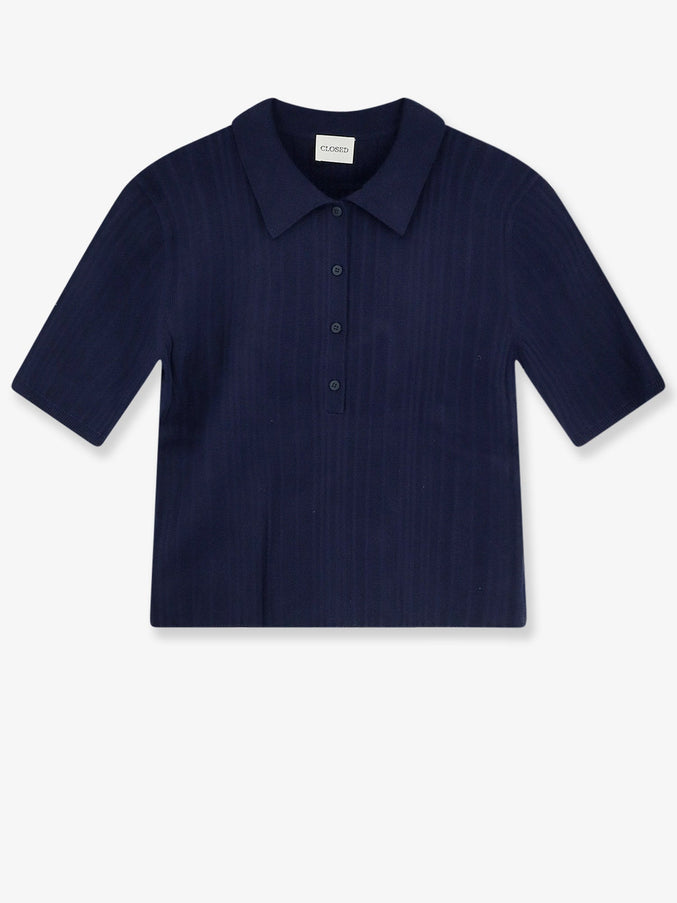 Closed Cotton, Cashmere And Wool Polo Shirt Dark Night