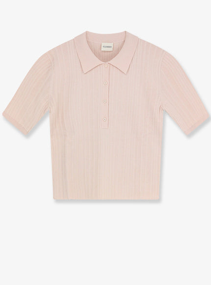 Closed Cotton, Cashmere And Wool Polo Shirt Blush Pink