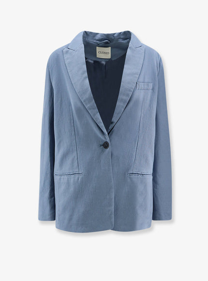 Closed Virgin Wool Blend Blazer Stone Blue