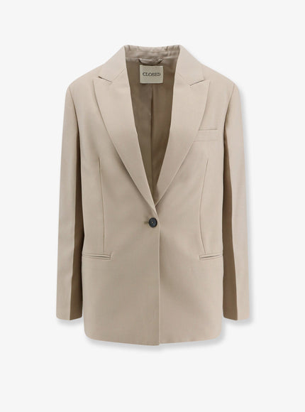 Closed Virgin Wool Blend Blazer Claybeige