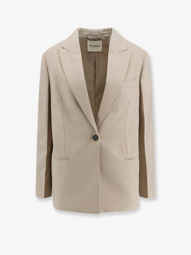 Closed Virgin Wool Blend Blazer Claybeige