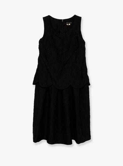 Comme Des Garçons Play Jacquard Fabric Short Dress Black
