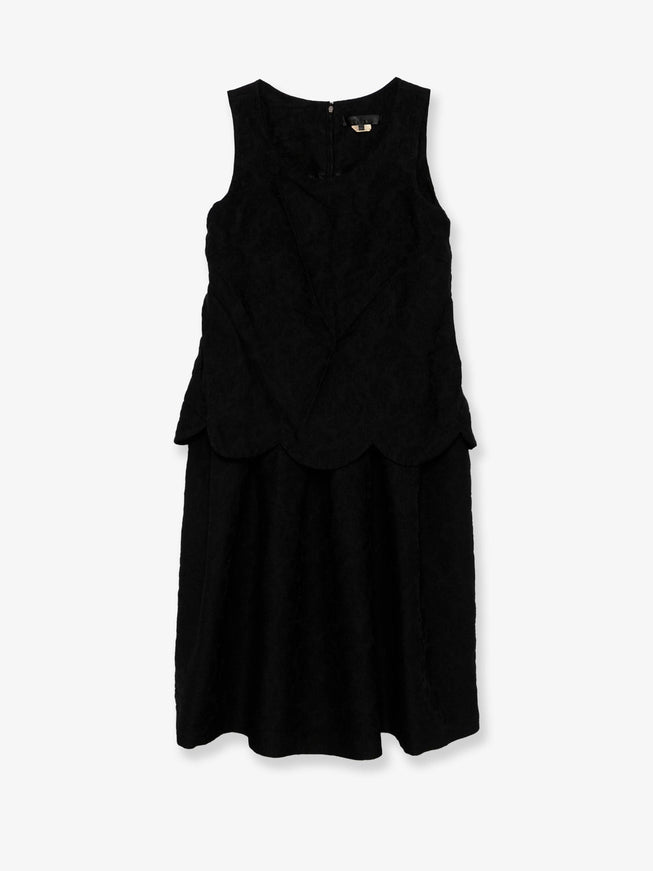 Comme Des Garçons Play Jacquard Fabric Short Dress Black
